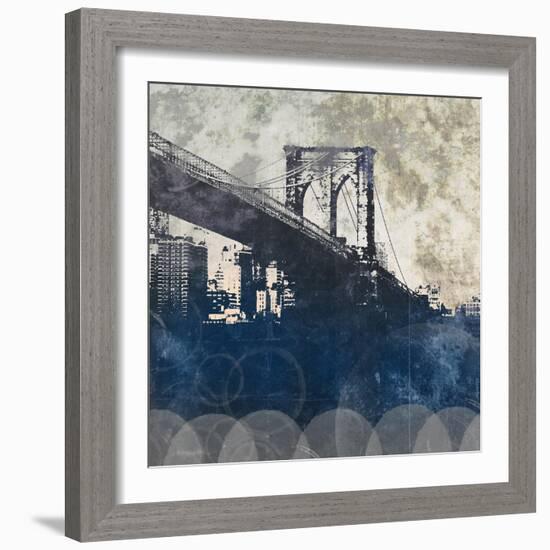 NY Bridge at Dusk I-Dan Meneely-Framed Art Print