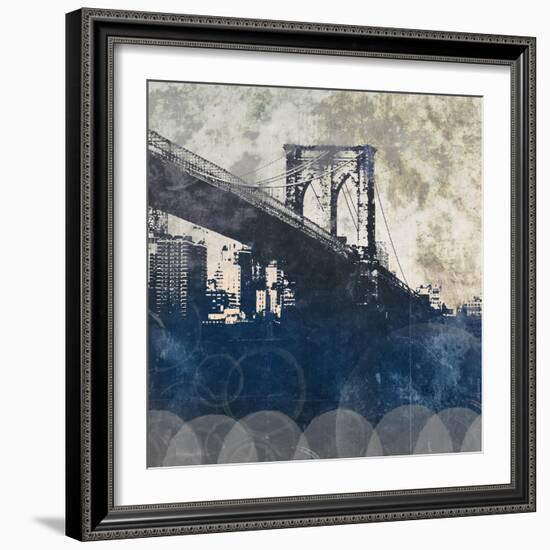 NY Bridge at Dusk I-Dan Meneely-Framed Art Print