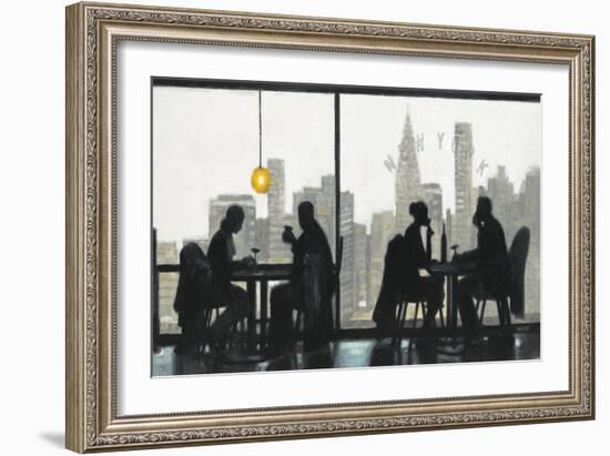 NY Café Conversation-Norman Wyatt Jr.-Framed Art Print