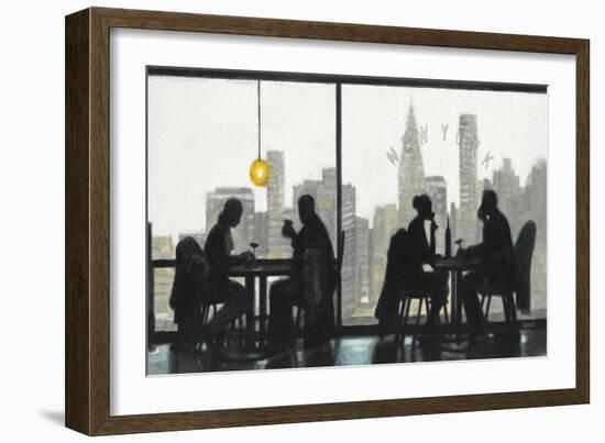 NY Café Conversation-Norman Wyatt Jr.-Framed Art Print