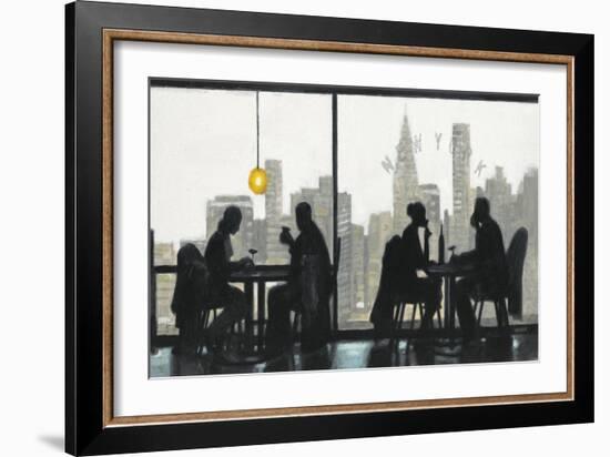 NY Café Conversation-Norman Wyatt Jr.-Framed Art Print