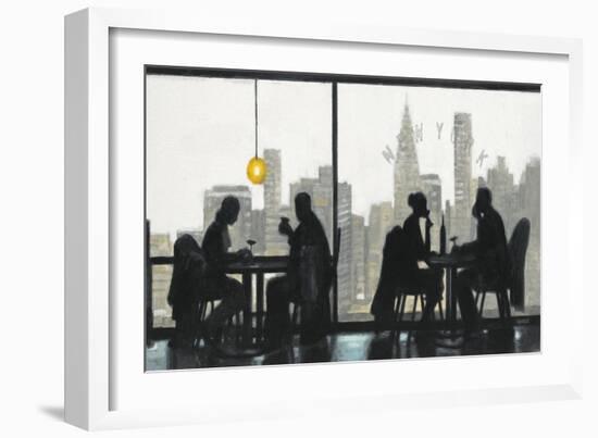 NY Café Conversation-Norman Wyatt Jr.-Framed Art Print