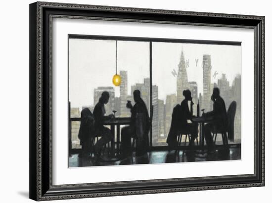 NY Café Conversation-Norman Wyatt Jr.-Framed Art Print