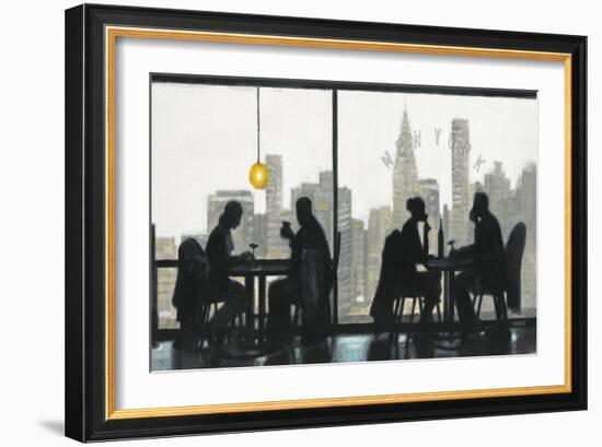 NY Café Conversation-Norman Wyatt Jr.-Framed Art Print