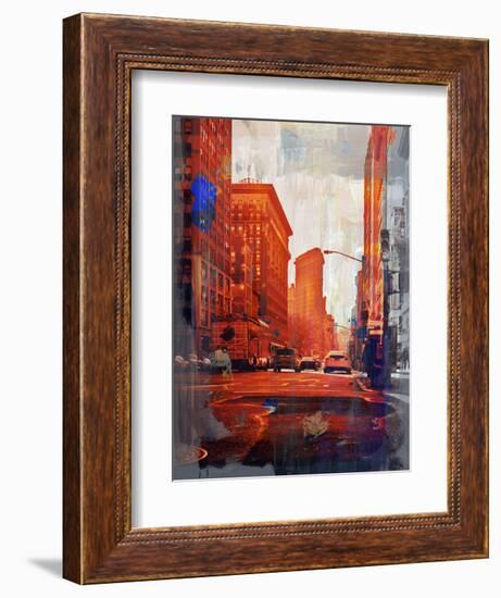 NY Downtown 14-Sven Pfrommer-Framed Art Print