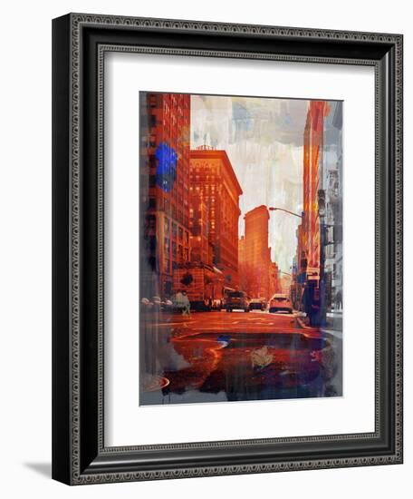 NY Downtown 14-Sven Pfrommer-Framed Art Print