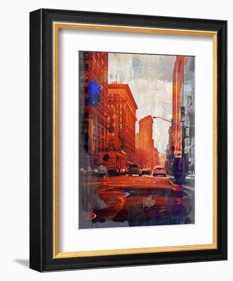 NY Downtown 14-Sven Pfrommer-Framed Art Print