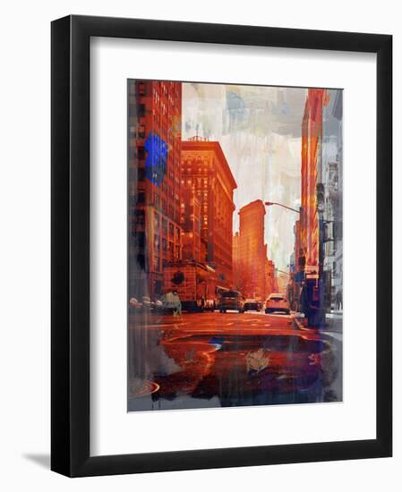 NY Downtown 14-Sven Pfrommer-Framed Art Print