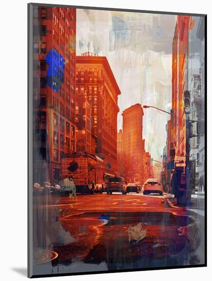 NY Downtown 14-Sven Pfrommer-Mounted Art Print