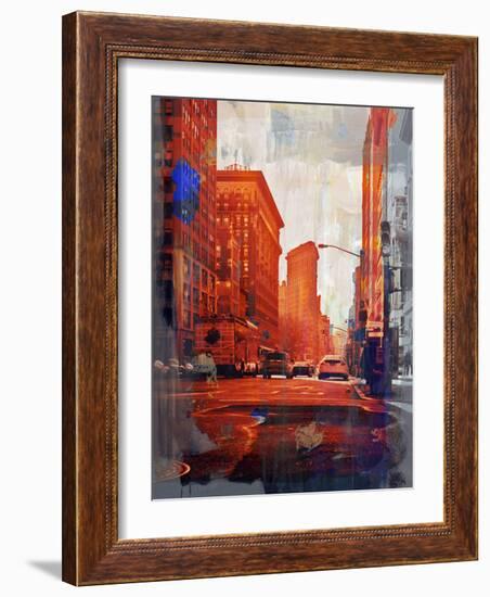 NY Downtown 14-Sven Pfrommer-Framed Art Print