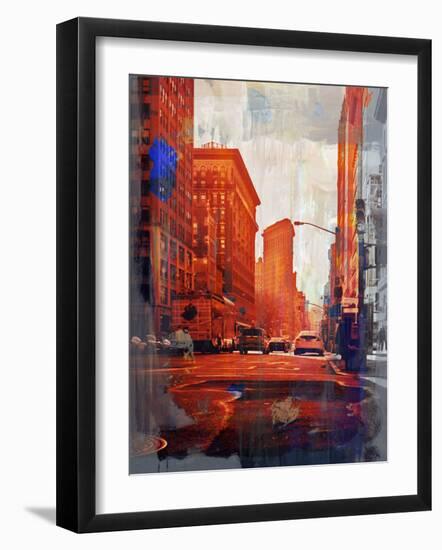 NY Downtown 14-Sven Pfrommer-Framed Art Print