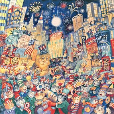 'NY Eve 2000 Horiz' Giclee Print Bill Bell