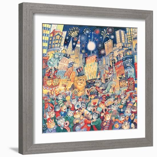 NY Eve 2000 Horiz-Bill Bell-Framed Giclee Print