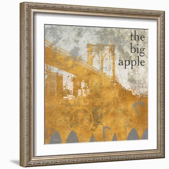 NY Gold Bridge at Dusk I-Dan Meneely-Framed Art Print