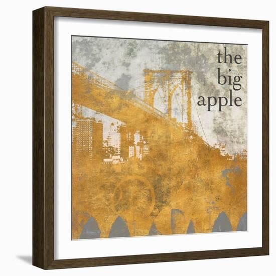 NY Gold Bridge at Dusk I-Dan Meneely-Framed Art Print