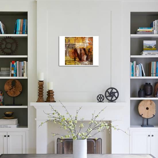 Ny Grunge Collage Letterset Premium Giclee Print Art Com