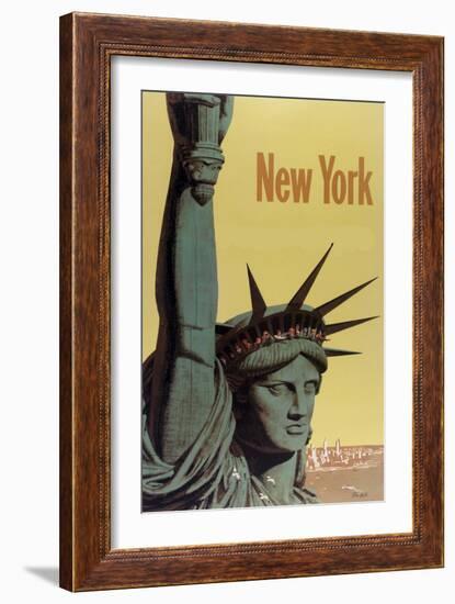 NY Liberty-null-Framed Giclee Print