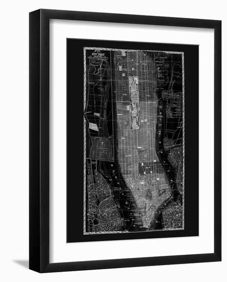 NY Map Circa 1865-Adam Shaw-Framed Art Print