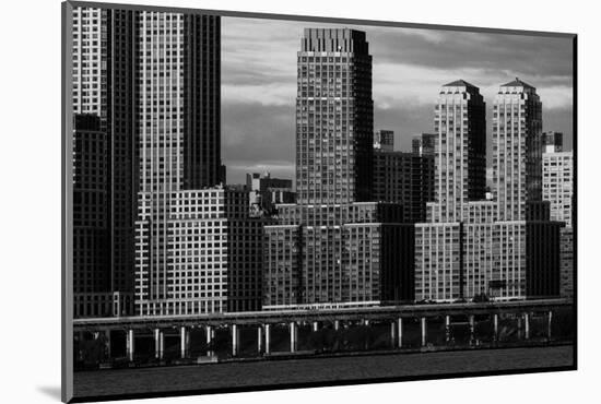 NY, New York, USA - Condos and Apartment buildings on the Hudson River, Upper west side-Panoramic Images-Mounted Photographic Print