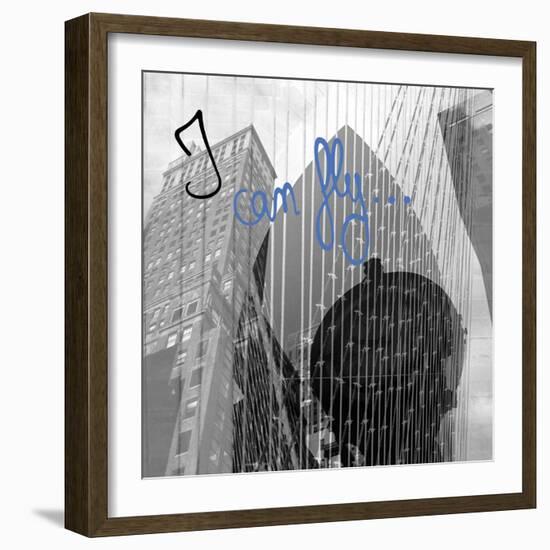 NY NY…I Can Fly-Tony Koukos-Framed Giclee Print