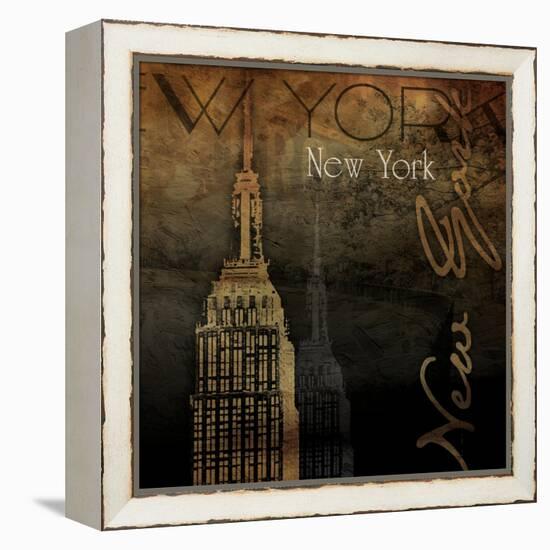 NY NY NY-Jace Grey-Framed Stretched Canvas