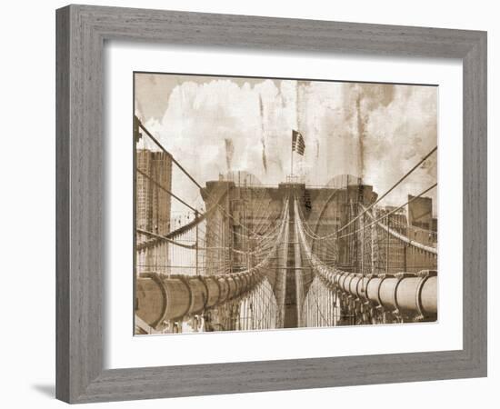 NY on Canvas-Sheldon Lewis-Framed Art Print