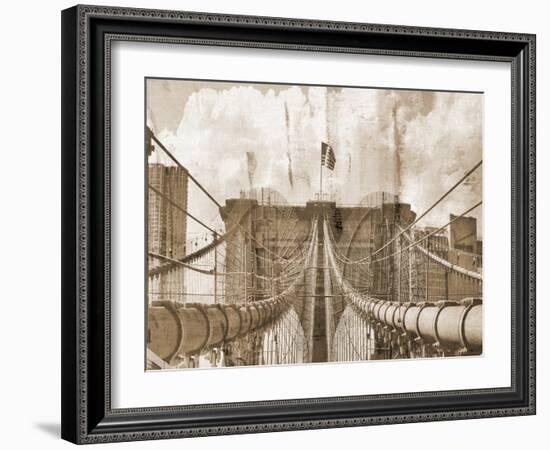 NY on Canvas-Sheldon Lewis-Framed Art Print