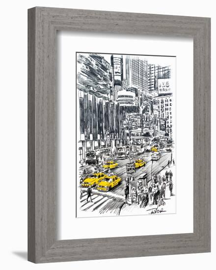 NY Sketch-Loui Jover-Framed Art Print