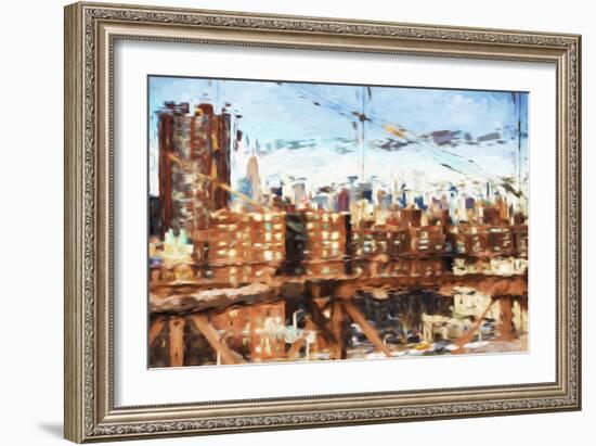 NY Skyline - In the Style of Oil Painting-Philippe Hugonnard-Framed Giclee Print