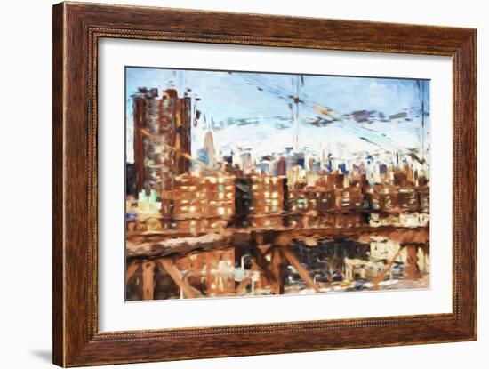 NY Skyline - In the Style of Oil Painting-Philippe Hugonnard-Framed Giclee Print