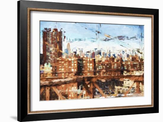 NY Skyline - In the Style of Oil Painting-Philippe Hugonnard-Framed Giclee Print