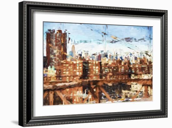 NY Skyline - In the Style of Oil Painting-Philippe Hugonnard-Framed Giclee Print