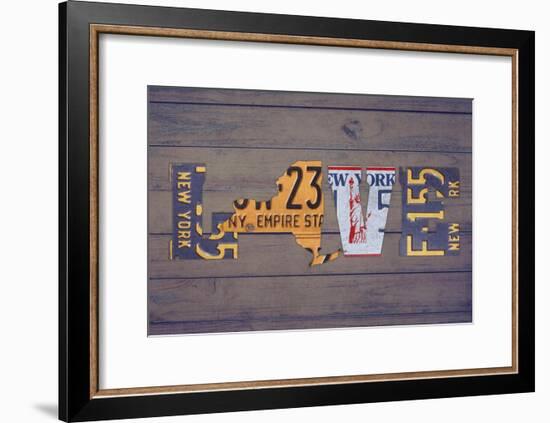 NY State Love-Design Turnpike-Framed Giclee Print