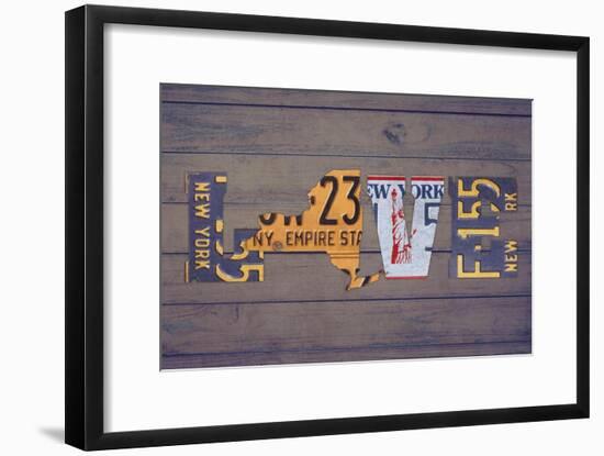 NY State Love-Design Turnpike-Framed Giclee Print