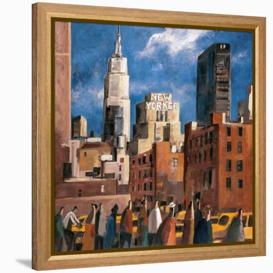 NY Streets-Didier Lourenco-Framed Stretched Canvas