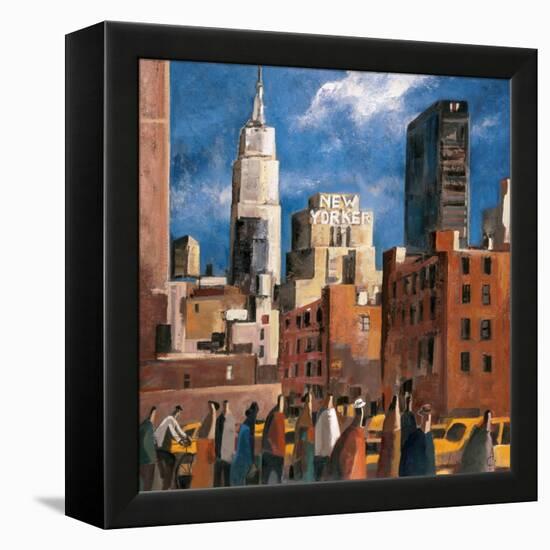 NY Streets-Didier Lourenco-Framed Stretched Canvas