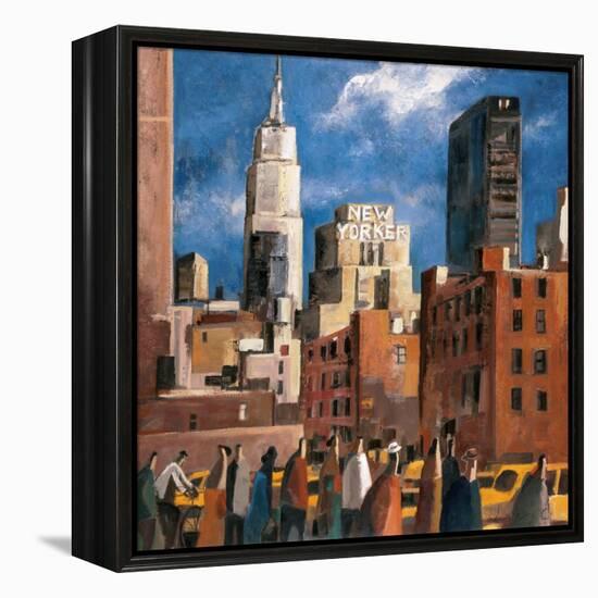 NY Streets-Didier Lourenco-Framed Stretched Canvas