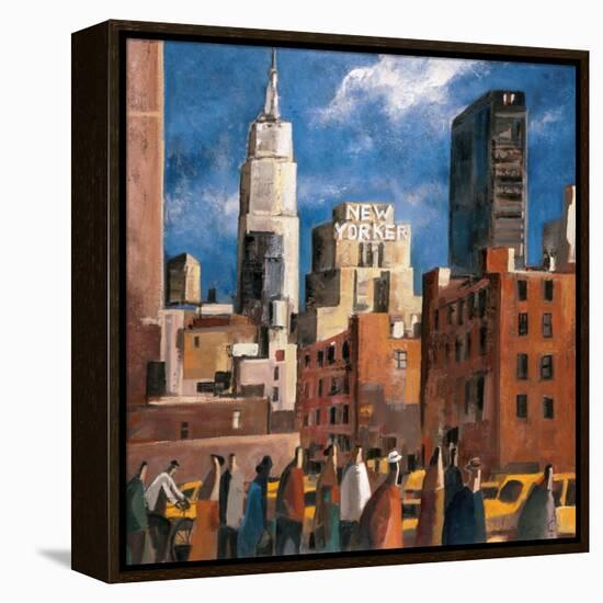 NY Streets-Didier Lourenco-Framed Stretched Canvas