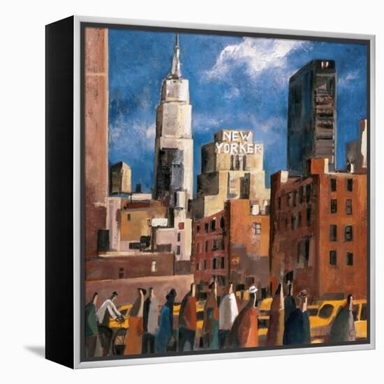 NY Streets-Didier Lourenco-Framed Stretched Canvas