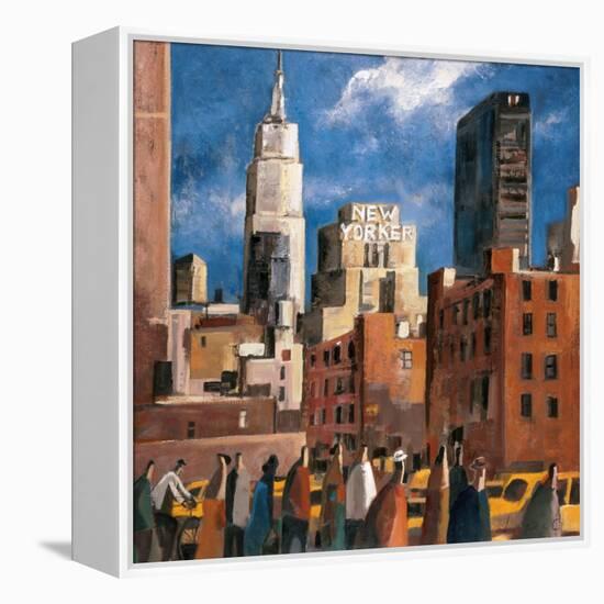 NY Streets-Didier Lourenco-Framed Stretched Canvas