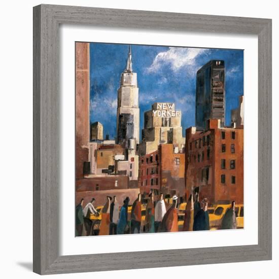 NY Streets-Didier Lourenco-Framed Premium Giclee Print