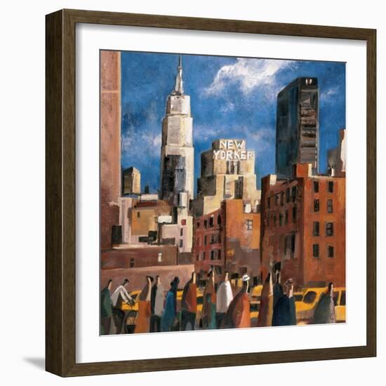 NY Streets-Didier Lourenco-Framed Premium Giclee Print