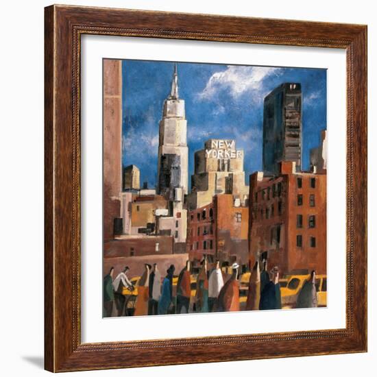 NY Streets-Didier Lourenco-Framed Premium Giclee Print