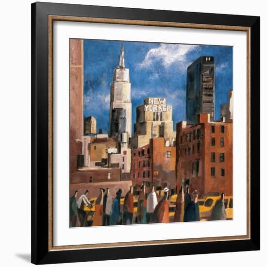 NY Streets-Didier Lourenco-Framed Premium Giclee Print