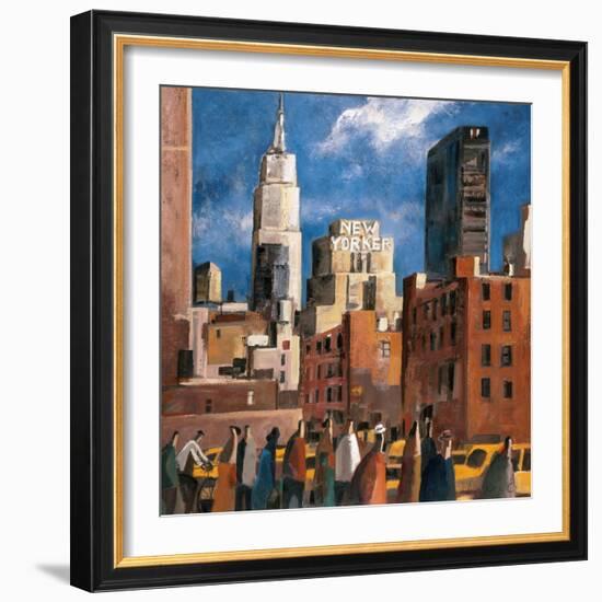 NY Streets-Didier Lourenco-Framed Premium Giclee Print