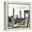 NY Taxis Bridge-Philippe Hugonnard-Framed Premier Image Canvas