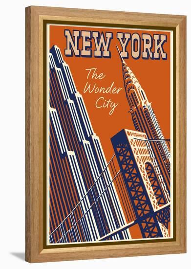 NY the Wonder City-null-Framed Premier Image Canvas