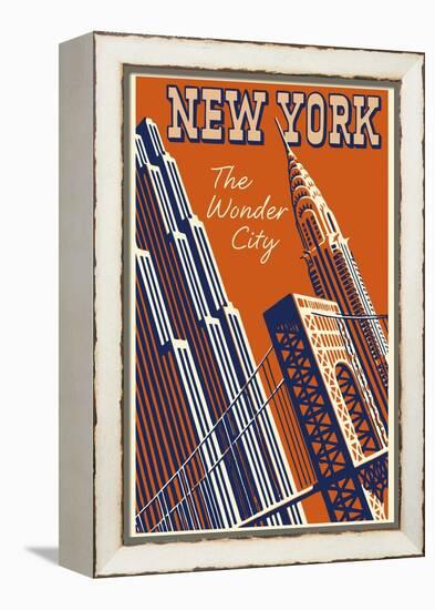 NY the Wonder City-null-Framed Premier Image Canvas