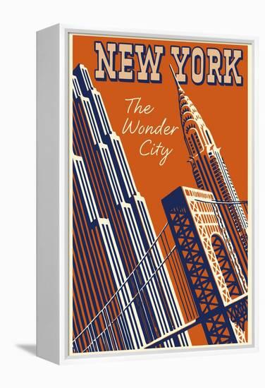 NY the Wonder City-null-Framed Premier Image Canvas