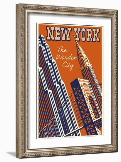 NY the Wonder City-null-Framed Giclee Print